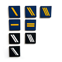 Écussons personnalisés en PVC pour grades de la Gendarmerie Brigadier, écussons de poitrine en PVC pour grade de chevron, écussons de grade en PVC