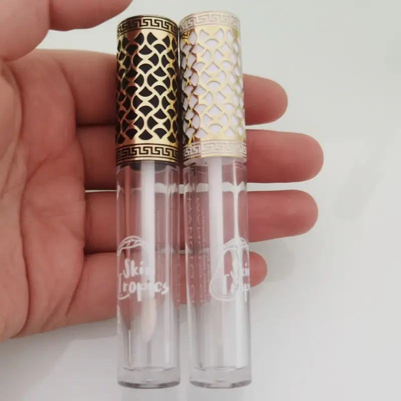 Atacado de Cosméticos Claro Atacado Vazio Lip Gloss Lipgloss Tubo Tubo com Aplicador Varinha Granel