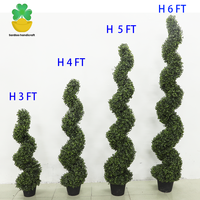 Milan Spirale Artificielle Arbre Topiaire Bonsaï Buis Plantes avec Mariage Intérieur Extérieur Décoratif pour Noël