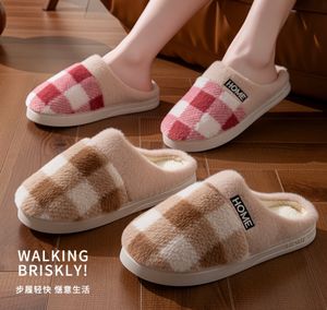 Nouvelles pantoufles en coton pour l'automne et l'hiver avec semelle en PVC et doublure en peluche, pour couple, à prix raisonnable - Product Image 5