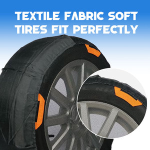 Nouvelles Chaînes à Neige de Haute Qualité pour <span class=keywords><strong>Pneus</strong></span>, Couvre-<span class=keywords><strong>Pneus</strong></span> à Couverture Complète, Chaînes d'Urgence pour <span class=keywords><strong>Pneus</strong></span> de Voiture en Tissu Textile, Installation Facile, Garantie 1 An - Product Image 2