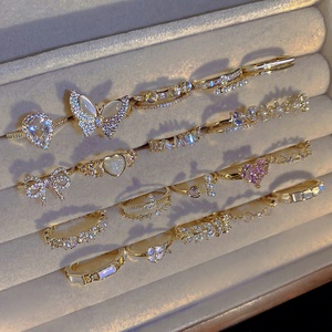 Korean Style Light Luxury Natural Stone Zircon Pearl Alloy Women's Vintage Open <b>Ring</b> Instagram Style All-match Exquisite Jewelry - Product Image 1