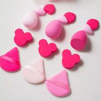 Ensemble d'éponges de maquillage mignonnes, ensemble de houppettes à poudre, éponge de maquillage en forme de Mickey, utilisation humide et sèche, mini houppettes de beauté