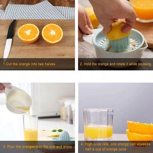 High Quality Plastic Manual Fruit <b>Press</b> Citrus Lime Lemon <b>Orange</b> Juice Fruit Reamer Lemon Squeezer with Strainer - Product Image 4