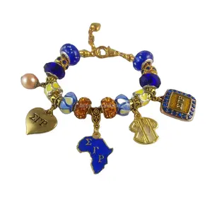 Newest Sigma Gamma Rho Sorority Bracelet SGR charm bead bracelet bangle Jewelry