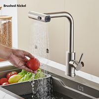 Keran Dapur Stainless Steel 304, Keran Air Modern, Keran Dapur Tarik Keluar, Keran Mixer Dapur