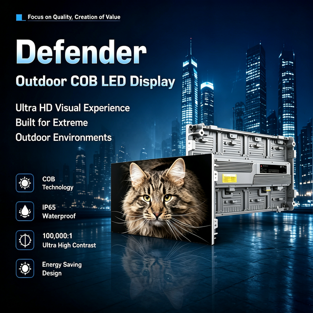 P1.9 COB LED Screen Outdoor TRT Digital Signage for Advertising Ultra HD Display IP65 Waterproof 3000cd Brightness