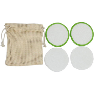 Organic Bamboo Cotton Reusable Makeup Remover Pads-Soft Natural Facial Cleansing Eco-Friendly 8cm Custom Brand Pads for All Skin - Product Image 1