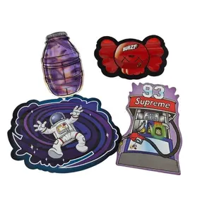 Die Cut Irrégulier Ziplock Mylar Sacs en gros Forme spéciale en plastique à l'épreuve des enfants Fermeture à glissière Personnaliser Mylar Sacs 3.5g