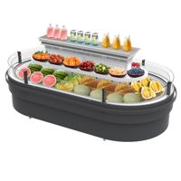 Réfrigérateur commercial ouvert rond YINZHENG, vitrine d'îlot, refroidissement par air, pour fruits et boissons