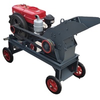 Concasseur à marteaux portable compact 200x300, équipement mobile de concassage de pierres, moteur AC, capacité 3-10t/h, poids 600KG pour l'extraction minière