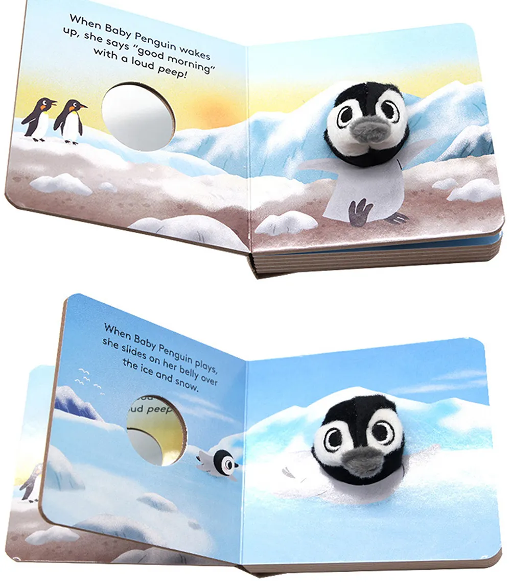 customized children finger puppet book pop up book
