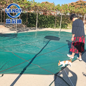 Couverture de sécurité en maille pour piscine LANDY certifiée ISO9001, durable, imperméable, en PP, épaisseur 1 mm, sur mesure pour piscines hors sol - Product Image 6
