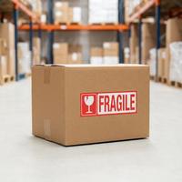 Étiquettes Fragile 75*50mm – Autocollants d'avertissement pour expédition internationale – Anti-salissures – Manipuler avec soin – Étiquettes de sécurité