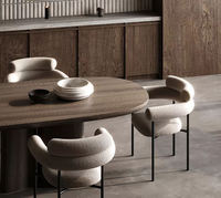 Mobilier italien pour le salon Fauteuil de salle à manger en tissu velours vert à structure métallique pour hôtels et restaurants