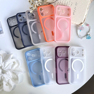Coque de téléphone magnétique antichoc en TPU PC mat pour iPhone 18 17 16 15 Pro Max avec protection d'objectif d'appareil photo, coque amovible - Product Image 1