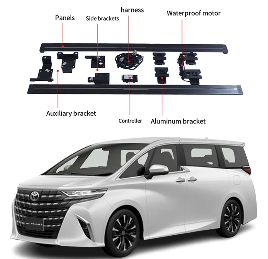 Automatischer Fußschritt elektrischer Seitenschritt leistungsfußstütze einziehbares langes Brett für 2024 Toyota Alphard Vellfire 40