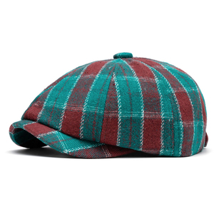 Nhà máy tùy chỉnh Cổ Điển kiểm tra Newsboy <span class=keywords><strong>cap</strong></span> Tweed len <span class=keywords><strong>Gatsby</strong></span> hat CHA casquette kẻ sọc mùa đông mũ phẳng <span class=keywords><strong>8</strong></span> tấm người đàn ông Retro Ivy mũ - Product Image 1
