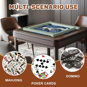 Tappetino da Gioco Mahjong con Stampa Chinoiserie, Blu <span class=keywords><strong>Indaco</strong></span> con Bordo in Bambù, Antiscivolo e Fonoassorbente - Product Image 5