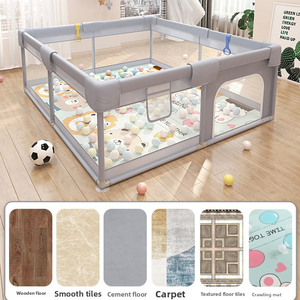 Corralito Plegable para Bebés con Puerta de Seguridad y Tobogán, Gran Área de Juego Interior para Bebés y Niños Pequeños, Seguro y Portátil para Aprender a Caminar - Product Image 4