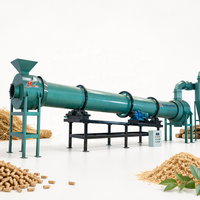 Sécheur rotatif haute capacité de 5 tonnes par heure pour sciure de bois, biomasse, coques de riz, copeaux de bois, coques de noix de coco