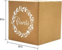 Boîte à dragées de mariage en papier kraft biodégradable gaufré pour décoration de fête et centre de table