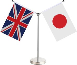 New USA & Canada cờ bàn nhỏ USA bảng văn phòng tình bạn cờ với kim loại cờ đứng - Product Image 3