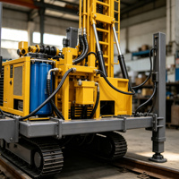 Machine de forage de puits d'eau, foreuse hydraulique sur chenilles de 330 m pour l'approvisionnement en eau