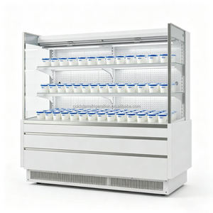 Refrigerador comercial de exhibición multicapa de 1.5 metros, con descongelación automática para bebidas de supermercado y congelador de bajo consumo. - Product Image 1