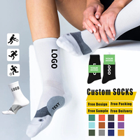 Chaussettes de sport respirantes et confortables de qualité supérieure pour hommes et femmes, chaussettes de sport tricotées, logo et design personnalisés