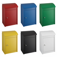 Boîte aux lettres murale extérieure en métal antivol durable avec serrure à code mécanique, capacité 38L, accès par le haut pour la réception de courrier et colis
