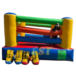 Anneau <span class=keywords><strong>de</strong></span> boxe gonflable en PVC pour fête en plein air, château plein d'entrain, arène <span class=keywords><strong>de</strong></span> boxe gonflable, jeux <span class=keywords><strong>de</strong></span> sport à vendre - Product Image 4