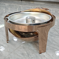 Chauffe-plats pour buffet d'hôtel commercial en acier inoxydable à clapet en verre avec chauffage au carburant pour les plats de chauffe-plats de fête