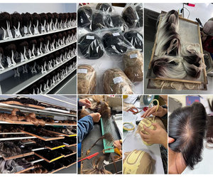 Toppunique 100% Chất lượng cao Ấn Độ Trinh Remy tóc con người Pháp ren phía trước Tóc Giả 28-30mm cơ thể sóng toupee người đàn ông da mỏng bên - Product Image 5