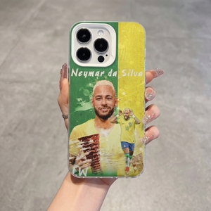 Funda para <span class=keywords><strong>iPhone</strong></span> con Diseño Artístico de Estrella de Fútbol Brasileña, Funda Anticaídas con Acuarela para Fanáticos, Compatible con <span class=keywords><strong>iPhone</strong></span> 16/15/<span class=keywords><strong>14</strong></span>/13/12 <span class=keywords><strong>Pro</strong></span> Max - Product Image 1