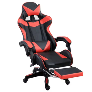 <span class=keywords><strong>Silla</strong></span> <span class=keywords><strong>de</strong></span> Juego para PC <span class=keywords><strong>de</strong></span> Cuero Ajustable y Cómoda con Reposapiés - Product Image 1