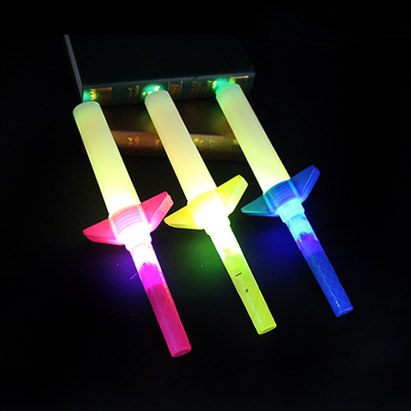 Light-up Four-Section Retractable Telescopic Fluorescent Stick for Concerts Plastic Material Wholesale Manufacturer