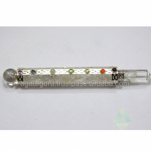 Palo curativo de cuarzo de cristal con bola de cristal y lápiz precios al por mayor - Product Image 1