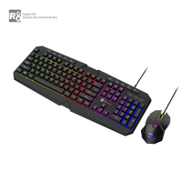 Mouse Gaming dan Keyboard ergonomis, Mouse Gaming komputer berkabel 114 tombol dengan lampu latar keren untuk PC Gamer