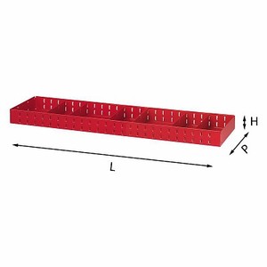 Usag Enclosure 1425x375x90 Mm Plastic <b>Tool</b> <b>Storage</b> Rack Red - Product Image 1