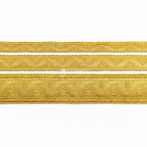 OEM Vestment Gold Metallic Braid Lace <b>Ribbon</b> Wholesale Oak Leaf Ash Wood Leaf Pattern Metallic Braid in Mylar Lurex Gimp Trim - Product Image 1