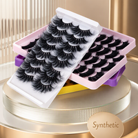 Cils 3D 6D de qualité supérieure, bande complète de 25 mm, réutilisables, faux cils avec boîtes à cils