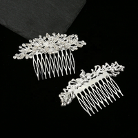 Peigne à cheveux de mariage vintage en argent, personnalisé gratuitement, accessoires de cheveux en perle d'or en diamant