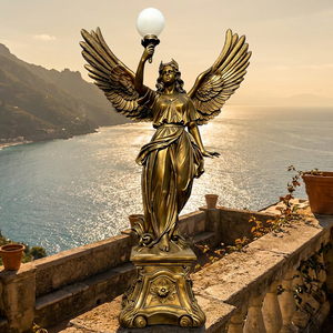 Klassische Bronzegöttin-Statue – Wachsausschmelzverfahren, hellenistische weibliche Skulptur mit verziertem Sockel, Bronzeskulptur - Product Image 4