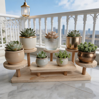 Étagères de présentation en bois massif multicouche, petites étagères de bureau en bois pour bibelots, mini étagères en bois