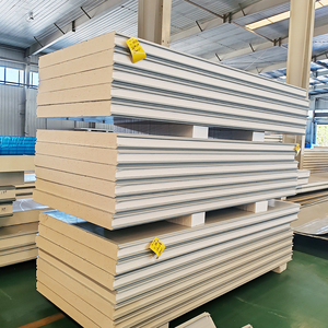 Panneaux sandwich en polyuréthane PUR/PIR pour chambre froide, isolation pour toiture et mur, acier coloré ondulé, isolation pour réfrigération - Product Image 6