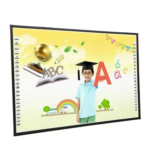 82 "Ir Iwb School Infrarood Vinger Multi Touch Screen Interactieve Elektronische Projector Schrijven White Board Voor Klas Led 20Kg