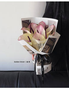 Gaya kertas bergambar kelas atas bunga kemasan kertas bunga buket r kertas suasana - Product Image 3