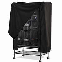 Housse de cage à oiseaux universelle Perfitel (noir) – Matière occultante, durable, respirante et lavable pour usage intérieur et extérieur