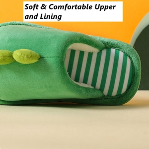 Pantoufles personnalisées en peluche chaude en forme de dinosaure pour femmes et hommes - Product Image 3
